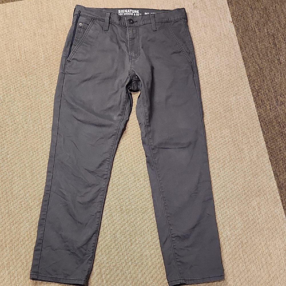 Signature By Levi's S67 Athletic Fit Charcoal Pants Jeans 30x30